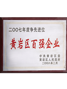 2007年度黃岩區百強企業