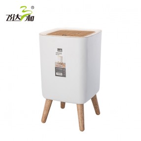 TG3760 方形（xíng）高腳木紋垃圾（jī）桶 10L